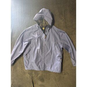 Cabelas Gore Tex Jacket Womens xl Blue Full Zip Packable Hooded Gorpcore